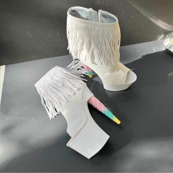 Ellie 7" Unicorn Heel Platform Shoes Stripper Pole Dance Stilettos 777 Prince - Picture 4 of 16